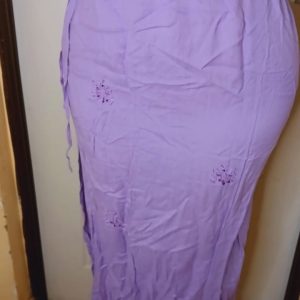 Purple slitted wrap skirt