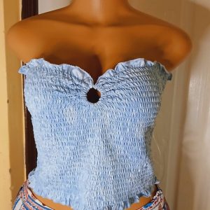 Blue crush crop top