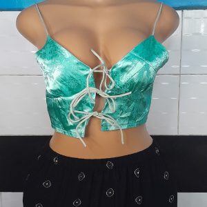 Green crop top