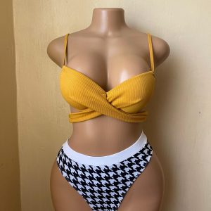 Sunny Twist Houndstooth Bikini