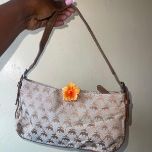 Monogram Camel Mini Shoulder Bag