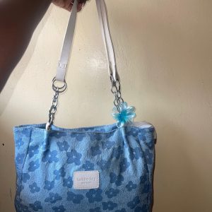 Blue Floral Terry Tote