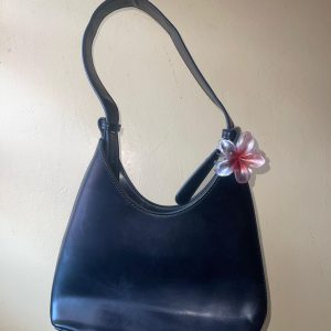 Sleek Black Crescent Shoulder Bag