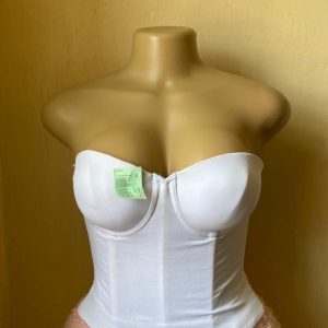White strapless corset top