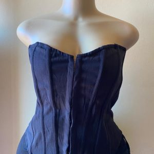 Black overbust corset top