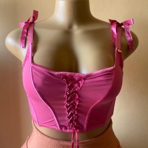 Pink corset top