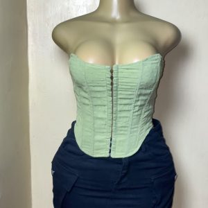 Sage Green Button Corset