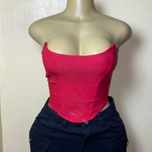 Coral Bandeau Top